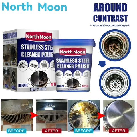 HHEN Multi-Purpose Powerful Stainless Steel Cookware Cleaning Paste Household Kitchen Cleaner HHEN Multi-Purpose Powerful Stainless Steel Cookware Cleaning Paste Household Kitchen Cleaner