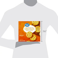 Great Value Baked Buttery Round Crackers, 13.7 oz