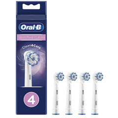 Oral-B Clean and Care Sensitive Clean Replacement Toothbrush Head, Pack of 4 Counts