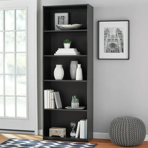 Mainstays 5-Shelf Bookcase with Adjustable Shelves