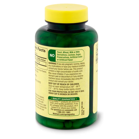 Spring Valley Apple Cider Vinegar Capsules, 450mg, 100 Count