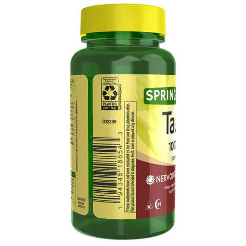 Spring Valley™ Taurine 1,000 mg, Double Strength, 60 Vegetarian Capsules