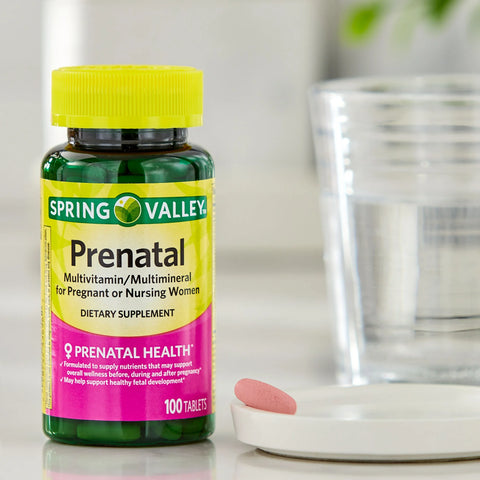 Spring Valley Prenatal Multivitamin/Multimineral for Pregnant and Nursing Women, 100 Tablets