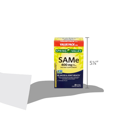 Spring Valley SAMe Dietary Supplement Value Pack, 400 mg, 40 Count