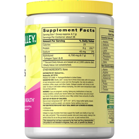 Spring Valley Collagen Peptides Type 1 & 3 Dietary Supplement, 9 oz