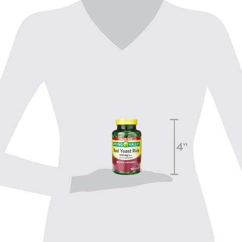 Spring Valley Red Yeast Rice Dietary Supplement, 600 mg, 120 Count
