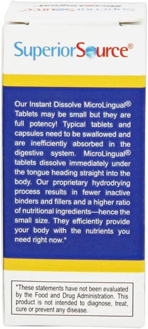 Superior Source Vitamin K2 MK-4 500mcg, Quick Dissolve MicroLingual Tablets, 60 Count – Bone, Artery & Immune Support