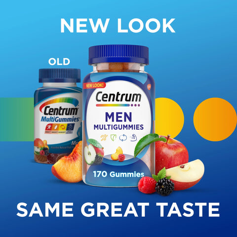 Centrum MultiGummies Men's Multivitamin Gummies, 170 Count, Supports Energy, Immunity, Metabolism & Muscle Function