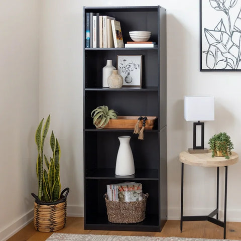 Mainstays 5-Shelf Bookcase with Adjustable Shelves