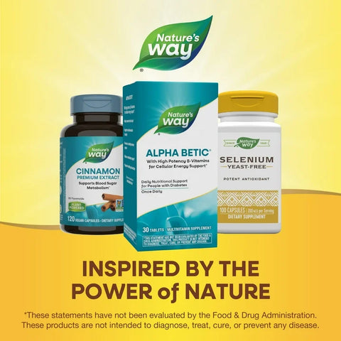 Nature's Way Alpha Betic Diabetic Multivitamin with B-Vitamins, 30 Tablets - Gluten-Free, Unisex Support