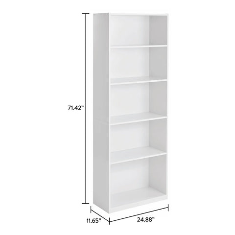 Mainstays 5-Shelf Bookcase with Adjustable Shelves