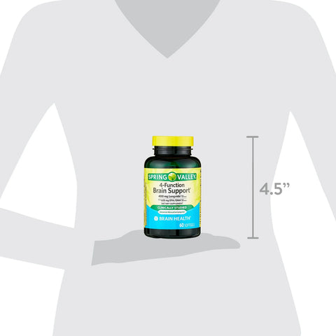 Spring Valley 4-Function Brain Support Dietary Supplement, 60 Softgels