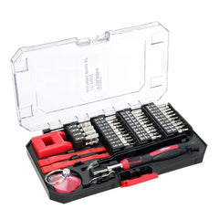 Hyper Tough 77 Piece Precision Tool Kit with Magnetic Screwdriver, Standard Size Bits, and Case, New Condition