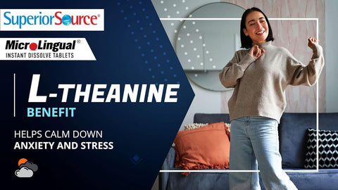 Superior Source L-Theanine 200 mg, 100 Ct, Instant Dissolve Sleep Support Tablets