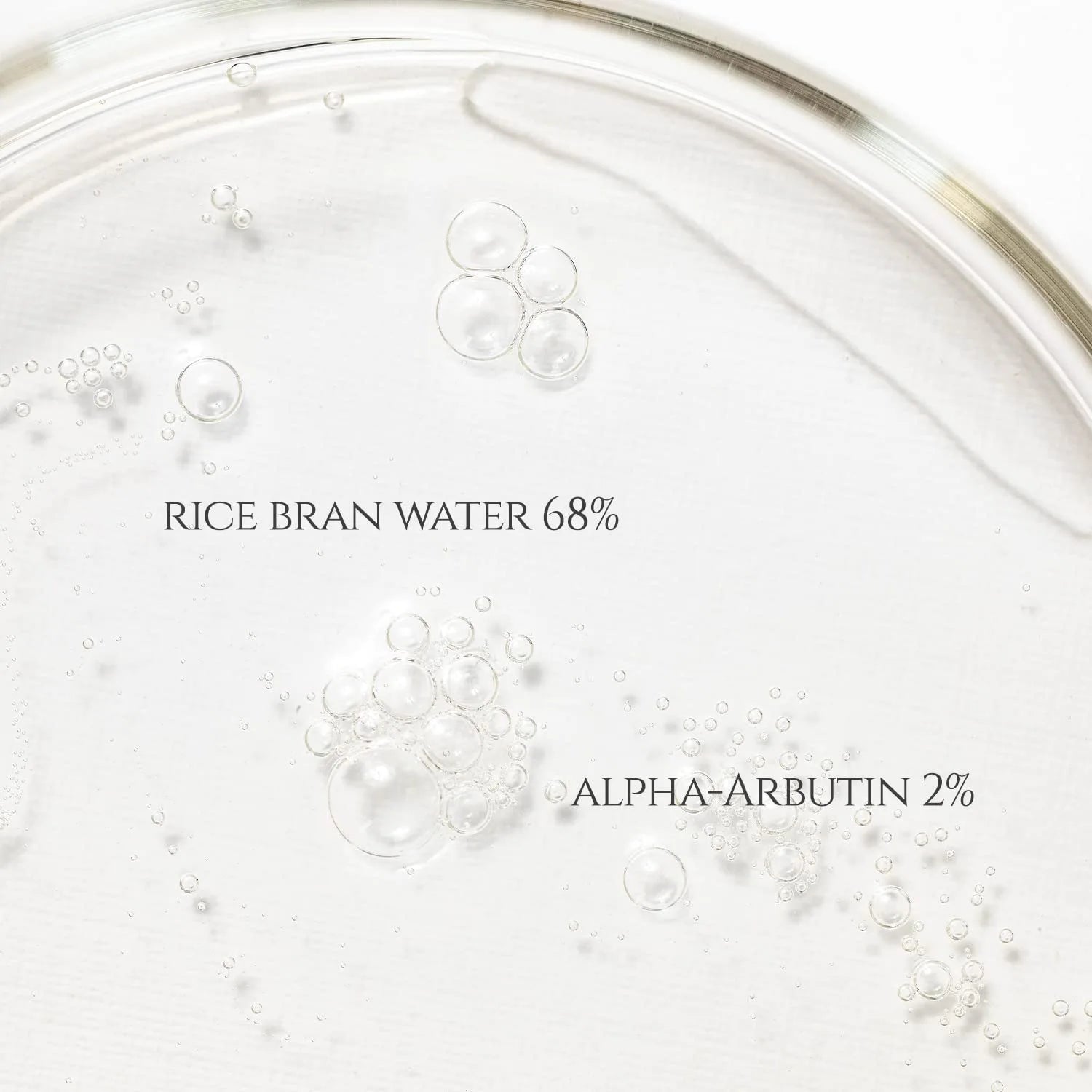 quantity of rice brain water and alpha-arbutin