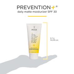 IMAGE Skincare | PREVENTION+ Daily Matte Moisturizer SPF 30 | Zinc Oxide Mattifying Face Sunscreen Lotion |  3.2 oz