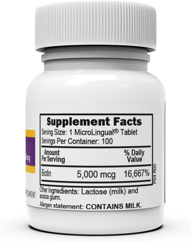 Superior Source Biotin 10,000 mcg - Quick Dissolve Tablets for Hair, Skin & Nail Health, Non-GMO, 60 Count