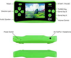 Handheld Games Console for Kids 2.5'' Color Screen Preloaded 182 Classic Retro Video Games no Need WiFi Seniors Electronic Game Player Birthday Xmas Present for Kids Boys Girls Ages 4-9 -Green