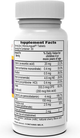 Superior Source Child B-Complex Vitamins - 60 Dissolvable Tablets for Energy, Immune Support & Heart Health, Gluten-Free