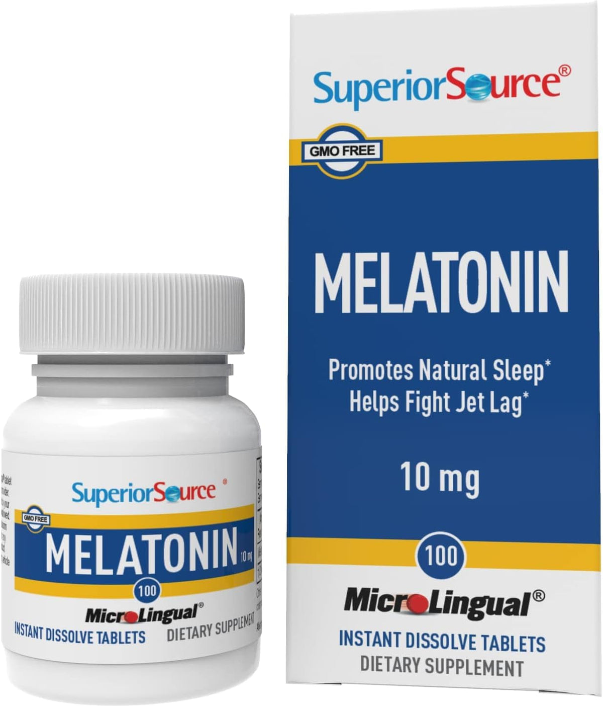 Superior Source Melatonin 10 mg with Chamomile - 100 Quick-Dissolve Micro Tablets