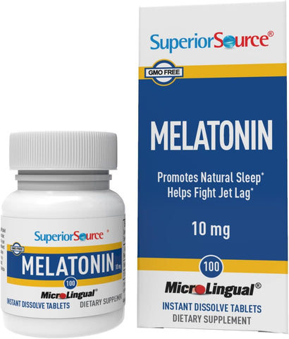 Superior Source Melatonin 10 mg with Chamomile - 100 Quick-Dissolve Micro Tablets