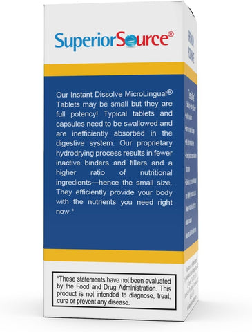 Superior Source Chromium 200 mcg Quick Dissolve Tablets, 100 Count – Supports Healthy Metabolism & Blood Sugar