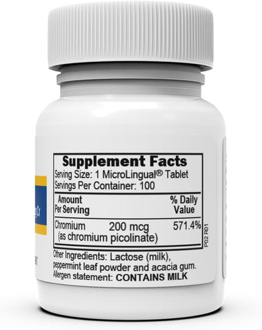 Superior Source Chromium 200 mcg Quick Dissolve Tablets, 100 Count – Supports Healthy Metabolism & Blood Sugar