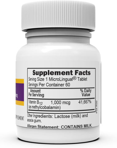 Superior Source Vitamin B12 1,000 mcg, Fast Dissolving, Non-GMO, Gluten-Free - 60 Tablets