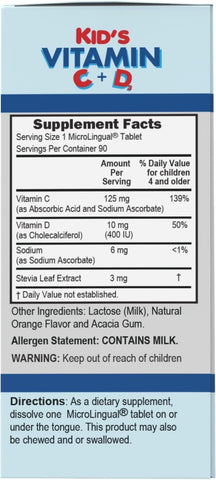 Superior Source Kid’s C + D3 Clean Melts - 90 Ct