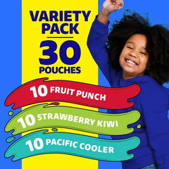 Capri Sun Variety Pack with Fruit Punch, Strawberry Kiwi & Pacific Cooler Juice Box Pouches, 30 ct Box, 6 fl oz Pouches