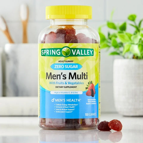 Spring Valley Zero Sugar Men's Multi Gummy, 150 Count
