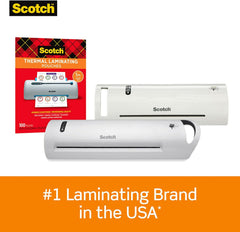 Scotch Thermal Laminating Pouches, For Use With Thermal Laminators, 8.9 x 11.4 Inches, Letter Size Sheets, 100 Count(Pack of 1)