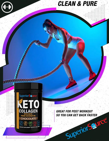 Superior Source Keto Collagen Protein Powder Chocolate (14 oz)