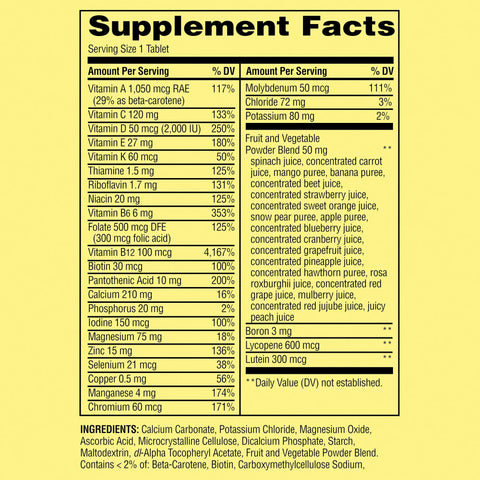 Spring Valley Men's 50+ Multi Tablets, 150 Count – Daily Multivitamin for Men Over 50