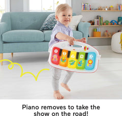 Fisher-Price Baby Playmat Deluxe Kick & Play Piano Gym with Musical -Toy Lights & Smart Stages Learning Content for Newborn to Toddler