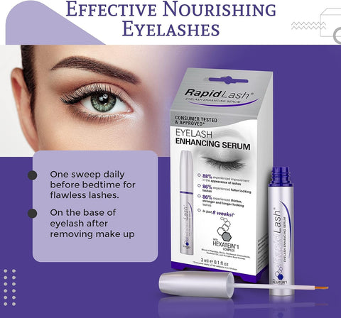 RapidLash Eyelash Enhancing Serum - Promotes Appearance of Longer, Fuller, And Thicker Eyelashes, For Eye Lash Enhancement, Paraben, And Cruelty Free