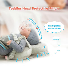 Baby Head Protector Cushion Toddler Backpack, Baby Safety Products for Baby Toddler Walker, Baby Back Protection for Crawling & Walking (Elephant))