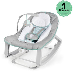 Ingenuity Keep Cozy 3-in-1 Grow with Me Vibrating Baby Bouncer, Seat & Infant to Toddler Rocker, Vibrations & -Toy Bar, 0-30 Months Up to 40 lbs (Weaver)