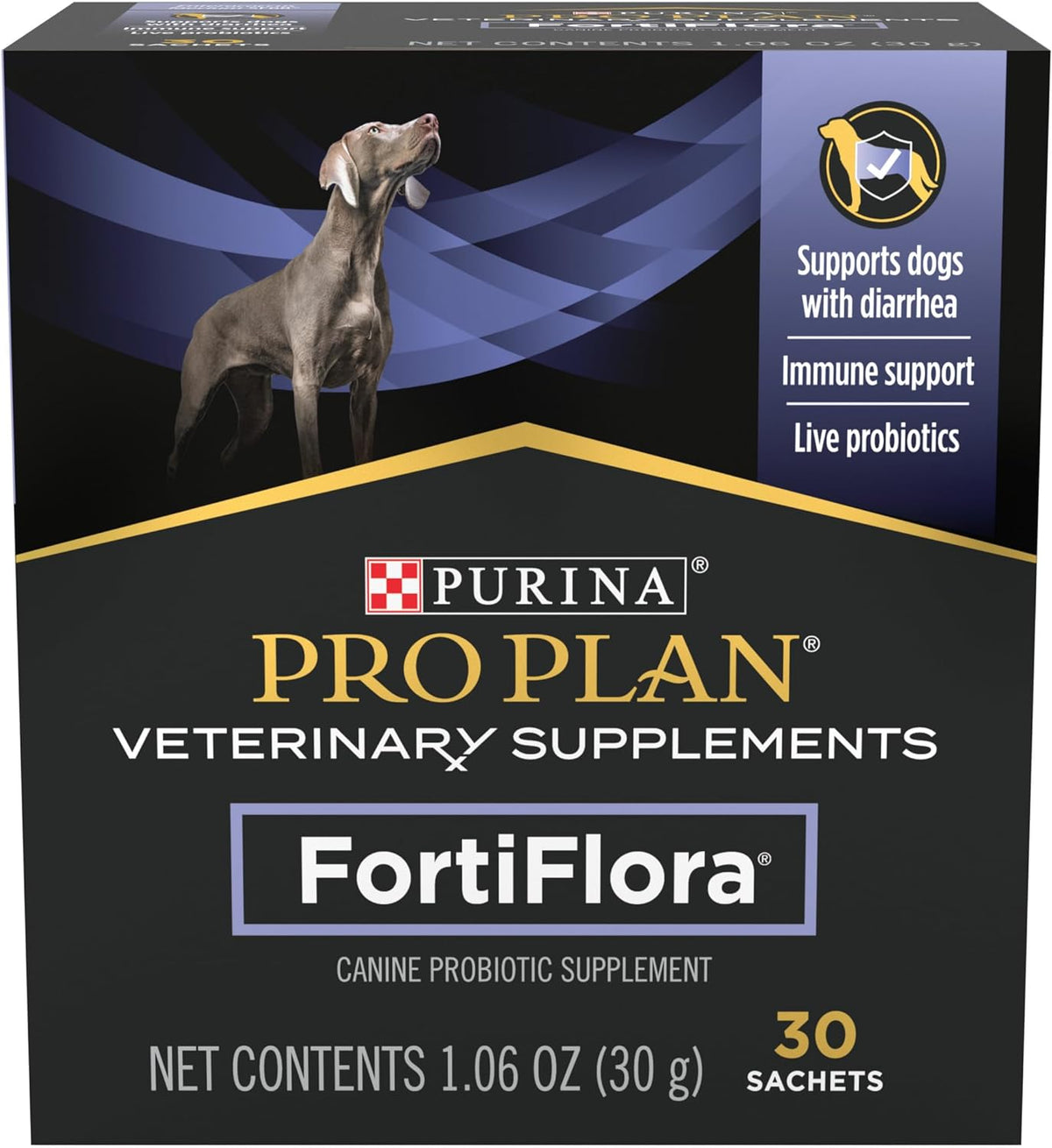 Purina Pro Plan Veterinary Supplements FortiFlora Dog Probiotic Supplement, Canine Nutritional Supplement - (1) 30 ct. Boxes