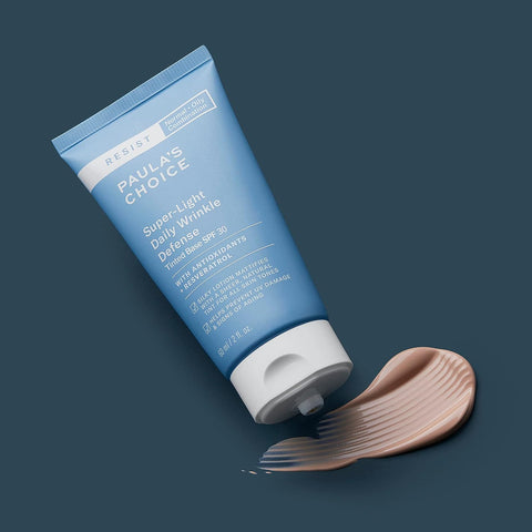 Paula's Choice RESIST Super-Light Daily Wrinkle Defense SPF 30 Matte Tinted Face Moisturizer, UVA & UVB Protection, Mineral Sunscreen for Oily Skin, Fragrance-Free & Paraben-Free, 2 Ounces