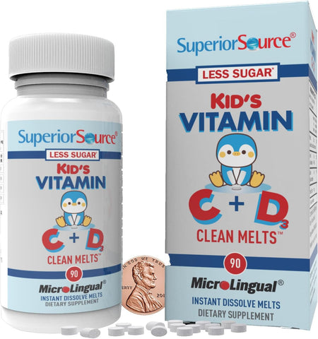 Superior Source Kid’s C + D3 Clean Melts - 90 Ct