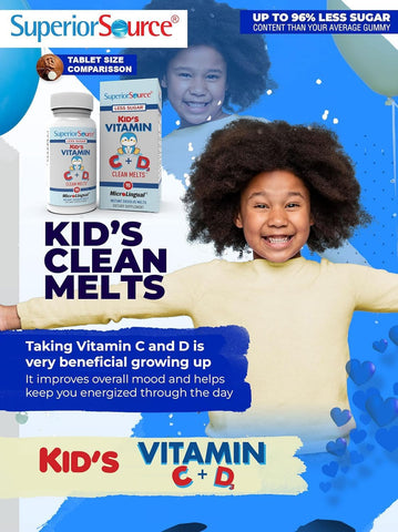 Superior Source Kid’s C + D3 Clean Melts - 90 Ct