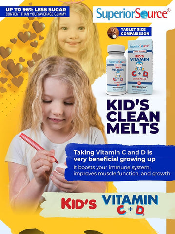 Superior Source Kid’s C + D3 Clean Melts - 90 Ct