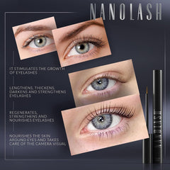 Nanolash Eyelash Growth Serum Conditioner For Enhanced Long Luscious Eyelashes and Eyebrows – 3ml