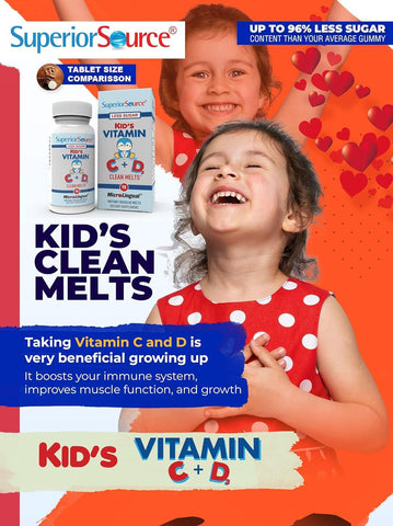 Superior Source Kid’s C + D3 Clean Melts - 90 Ct