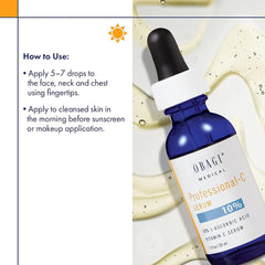 Obagi Professional-C Vitamin C Face Serum Made with 10% L-Ascorbic Acid, Daily Vitamin C Serum Helps Minimize the Signs of Fine Lines and Wrinkles–Leaving the Skin Silky Soft, 1.0-FL, Oz. Pack-of-1