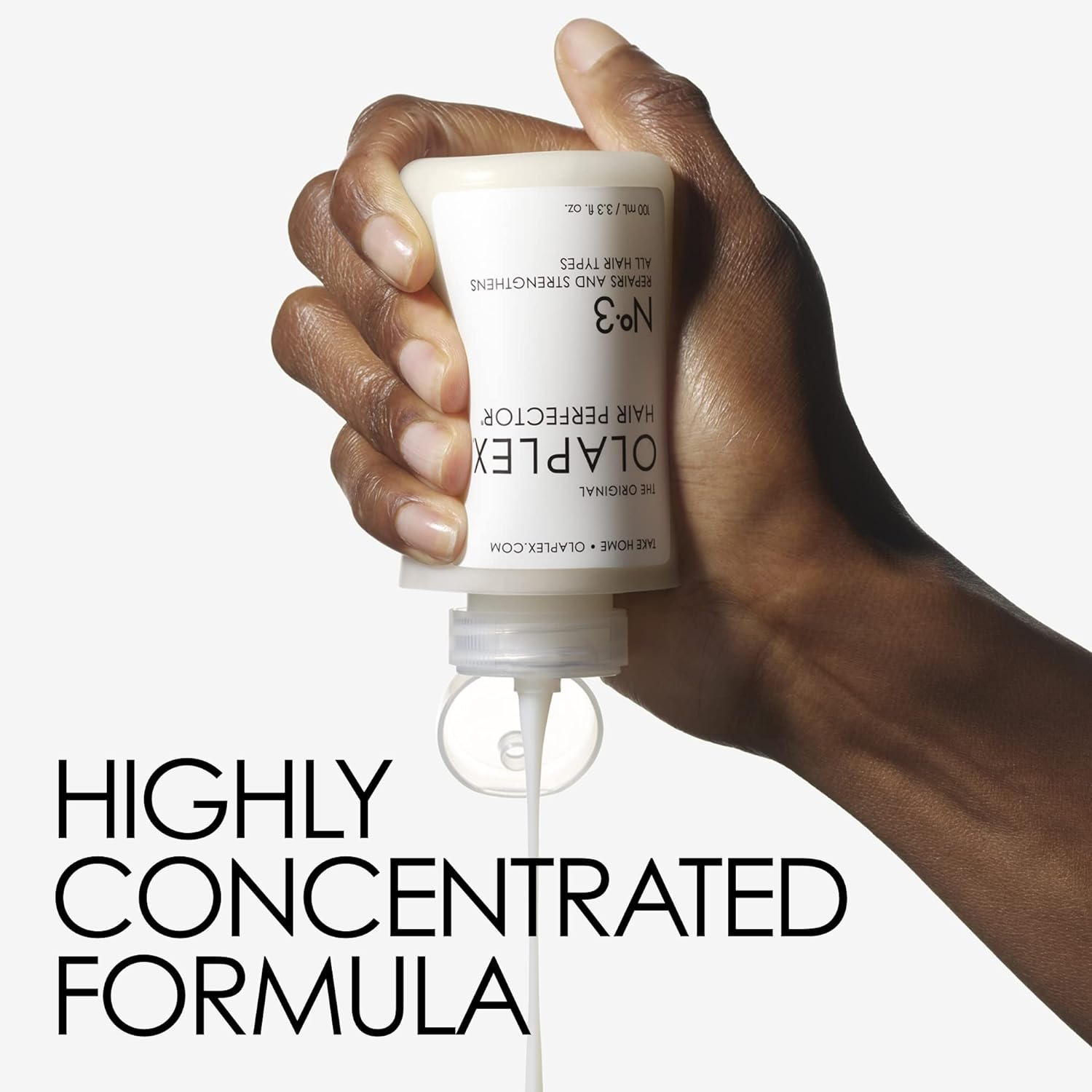 Hair Perfector No. 3, emphasizing the product's highly concentrated formula