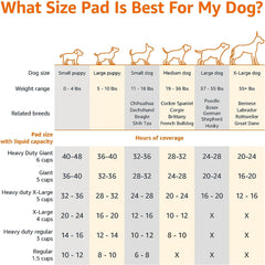 Amazon Basics Dog and Puppy Pee Pads with Leak-Proof Quick-Dry Design for Potty Training, Standard Absorbency, Regular Size, 22 x 22 Inches, Pack of 100, Blue & White