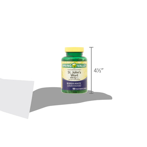 Spring Valley St. John's Wort Standardized Extract Capsules Dietary Supplement, 300 mg, 150 Count