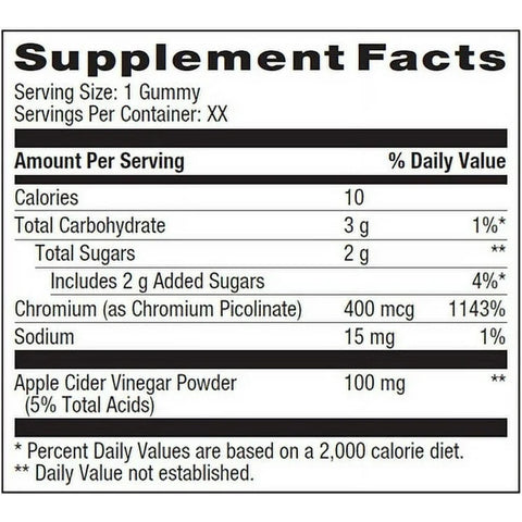 Spring Valley Non-GMO Weight Management Dietary Supplement Gummies, Apple, 400 mcg, 60 Count